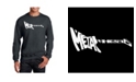 LA Pop Art Men's Word Art Metal Head Crewneck Sweatshirt